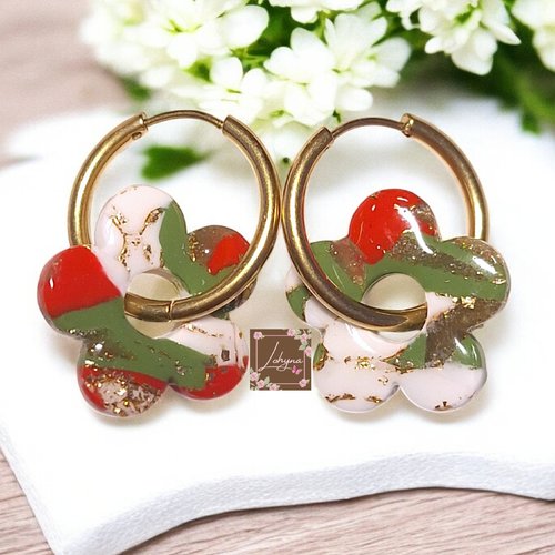 Boucles d'oreilles créoles interchangeables "holly"