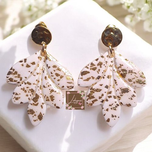 Boucles d'oreilles en argile polymère "elara"