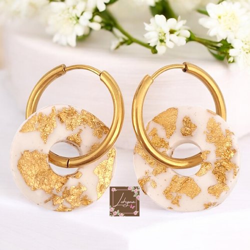 Boucles d'oreilles créoles interchangeables "sophia"