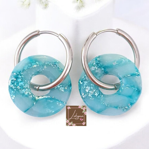 Boucles d'oreilles créoles interchangeables "alizée"