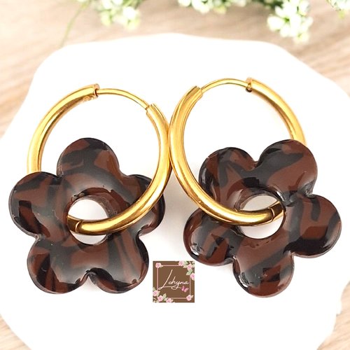 Boucles d'oreilles créoles interchangeables "audrey"