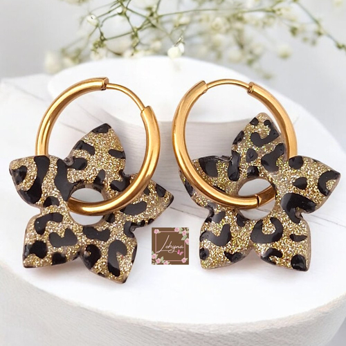 Boucles d'oreilles créoles interchangeables "savannah"
