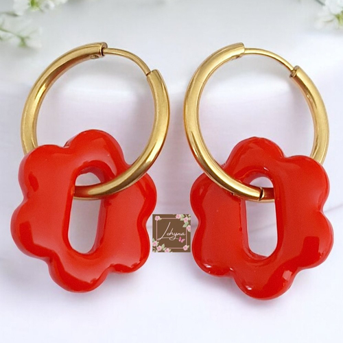 Boucles d'oreilles créoles interchangeables " carmen"