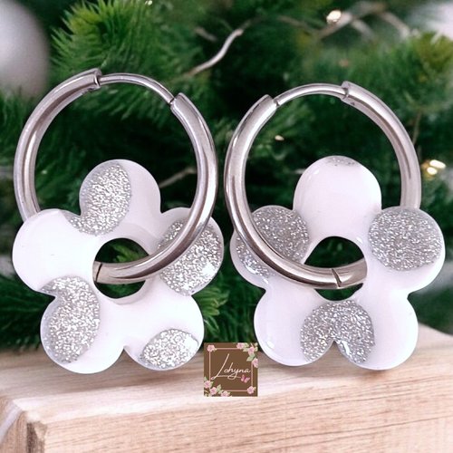 Boucles d'oreilles créoles interchangeable "mélina"