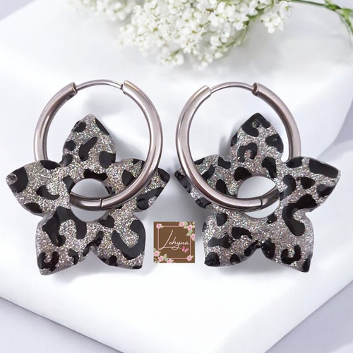 Boucles d'oreilles créoles interchangeables "léandra"