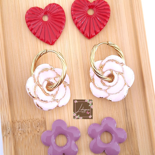 Box créoles interchangeables saint valentin "brin d'amour"