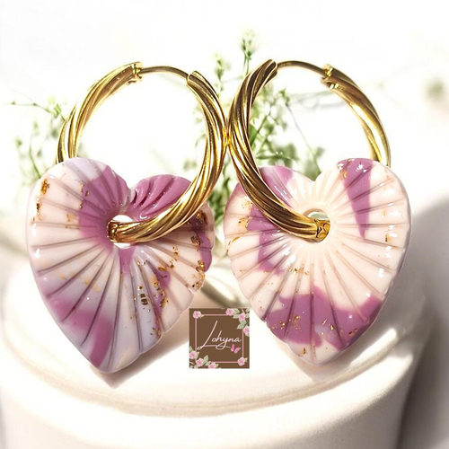 Boucles d'oreilles créoles interchangeables "vénus"