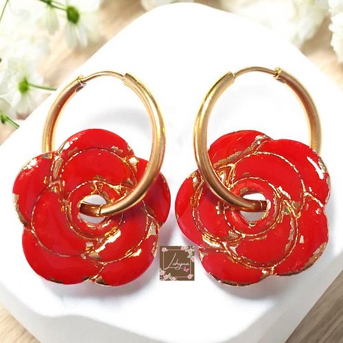 Boucles d'oreilles créoles interchangeables "carmen"