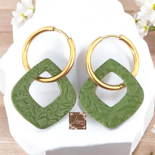 Boucles d'oreilles créoles interchangeables "elys"