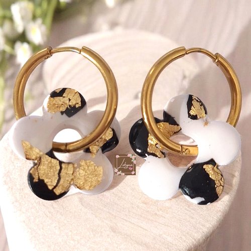 Boucles d'oreilles créoles interchangeables "soléa"