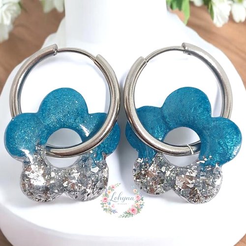 Boucles d'oreilles créoles interchangeables "marina"