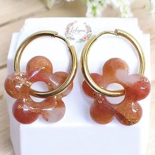 Boucles d'oreilles créoles interchangeables "loria"