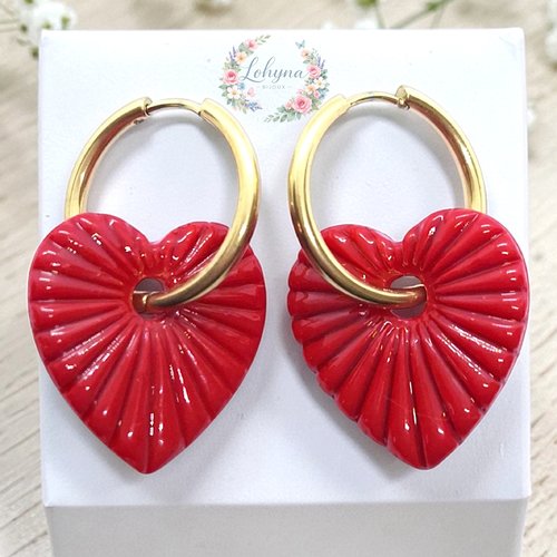 Boucles d'oreilles créoles interchangeables "passion"