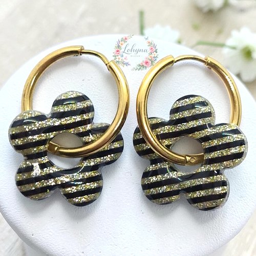 Boucles d'oreilles créoles interchangeables "oria"