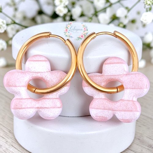 Boucles d'oreilles créoles interchangeables "nina"