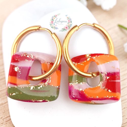 Boucles d'oreilles créoles interchangeables "séréna"