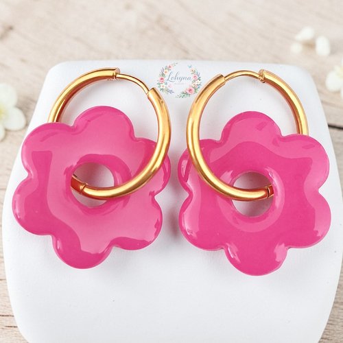 Boucles d'oreilles créoles interchangeables "lysa"