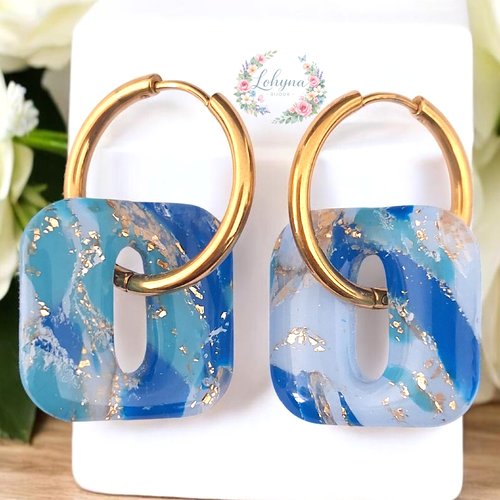 Boucles d'oreilles créoles interchangeables "oréa"