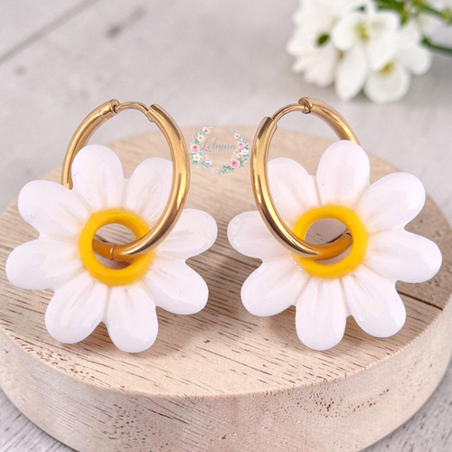 Boucles d'oreilles créoles interchangeables "maggy"