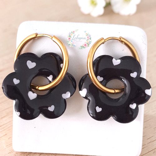 Boucles d'oreilles créoles interchangeables "mimi"