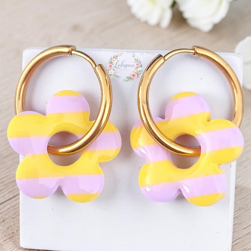 Boucles d'oreilles créoles interchangeables "oly"