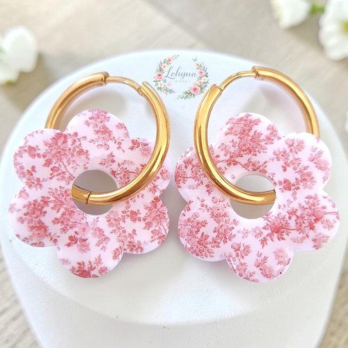 Boucles d'oreilles créoles interchangeables "élia"