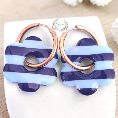Boucles d'oreilles créoles interchangeables "dolce vita"