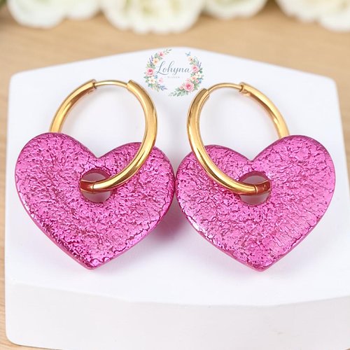 Boucles d'oreilles créoles interchangeables "élora"