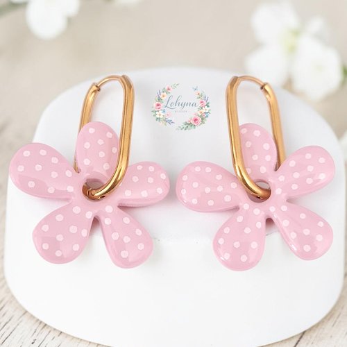 Boucles d'oreilles créoles interchangeables "lily"
