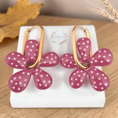 Boucles d'oreilles créoles interchangeables " colette"