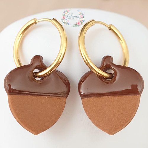 Boucles d'oreilles créoles interchangeables " sylva "