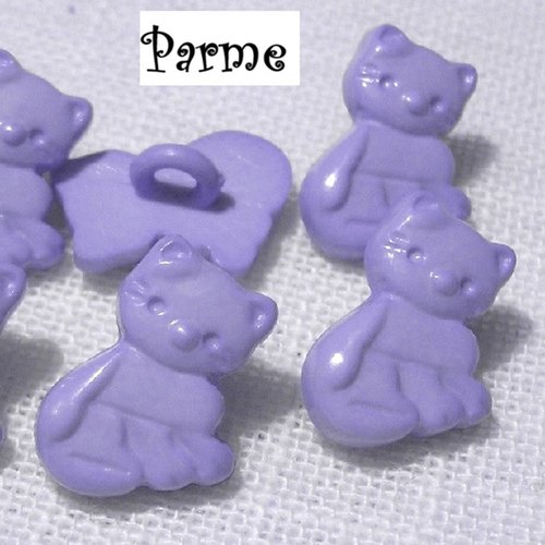 B26 / parme - bouton tige / chat chaton  ** 12 x 17 mm ** vendu à l'unité - tricot couture