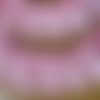 Dentelle plissée 3 rangs / rose ** 6 cm ** galon voile organza froncé feston - vendu par 50 cm - df09