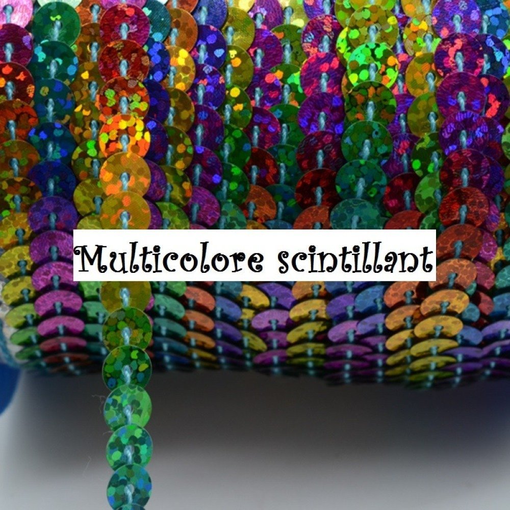 Galon perle multicolore