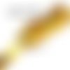 Ruban sequin - jaune doré - galon carré paillette scintillant ** 25 mm / 5 rangs ** vendu par 50 cm - sacs couture patinage