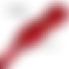 Ruban sequin - rouge - galon carré paillette scintillant ** 25 mm / 5 rangs ** vendu par 50 cm - sacs couture patinage