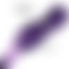 Ruban sequin - violet - galon carré paillette scintillant ** 25 mm / 5 rangs ** vendu par 50 cm - sacs couture patinage
