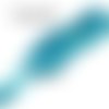 Ruban sequin - turquoise - galon carré paillette scintillant ** 25 mm / 5 rangs ** vendu par 50 cm - sacs couture patinage