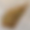 Écusson patch thermocollant, feuille paillette sequin, beige doré ** 8 x 15 cm ** applique à repasser