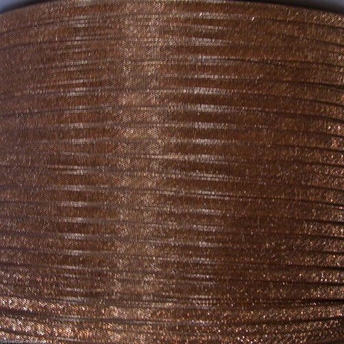 10 mètres de ruban voile organza - marron - largeur 3 mm
