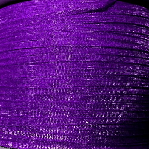 10 mètres de ruban voile organza - violet - largeur 3 mm