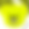 Écusson patch thermocollant, tête ourson / jaune fluo ** 5,5 x 4,5 cm ** applique à repasser