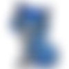 Écusson patch - chat bleu gris ** 5 x 7 cm ** applique brodée thermocollante