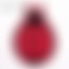 Écusson patch brodé thermocollant, coccinelle rouge point noir ** 3,5 x 6 cm ** applique à repasser