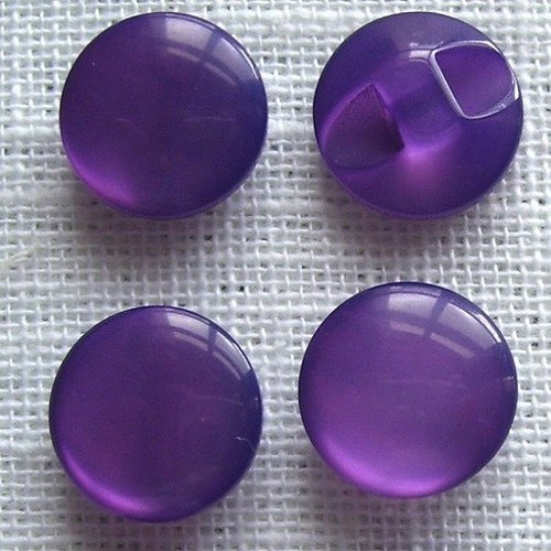 Bouton perle / violet ** 12 mm ** demi boule résine nacré - vendu à l'unité - b04