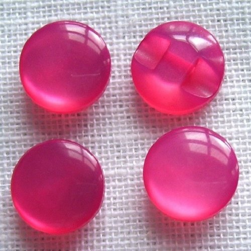 Bouton perle / fraise ** 12 mm ** demi boule résine nacré - vendu à l'unité - b04