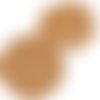 Feuille de simili cuir, écaille rosace / orangé doré ** 20 cm x 34 cm ** pvc imprimé, vendu à l'unité - s035