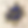 Écusson patch - étoile pop bleu jaune ** 6 x 6 cm ** applique brodée thermocollante