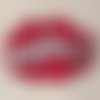 Écusson patch - nuage rouge, mot lettre oops blanc ** 8 x 5,5 cm ** applique brodée thermocollante