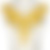Col dentelle plastron / jaune d'or ** 33 x 37 cm ** applique fleur brodée à coudre - cd111